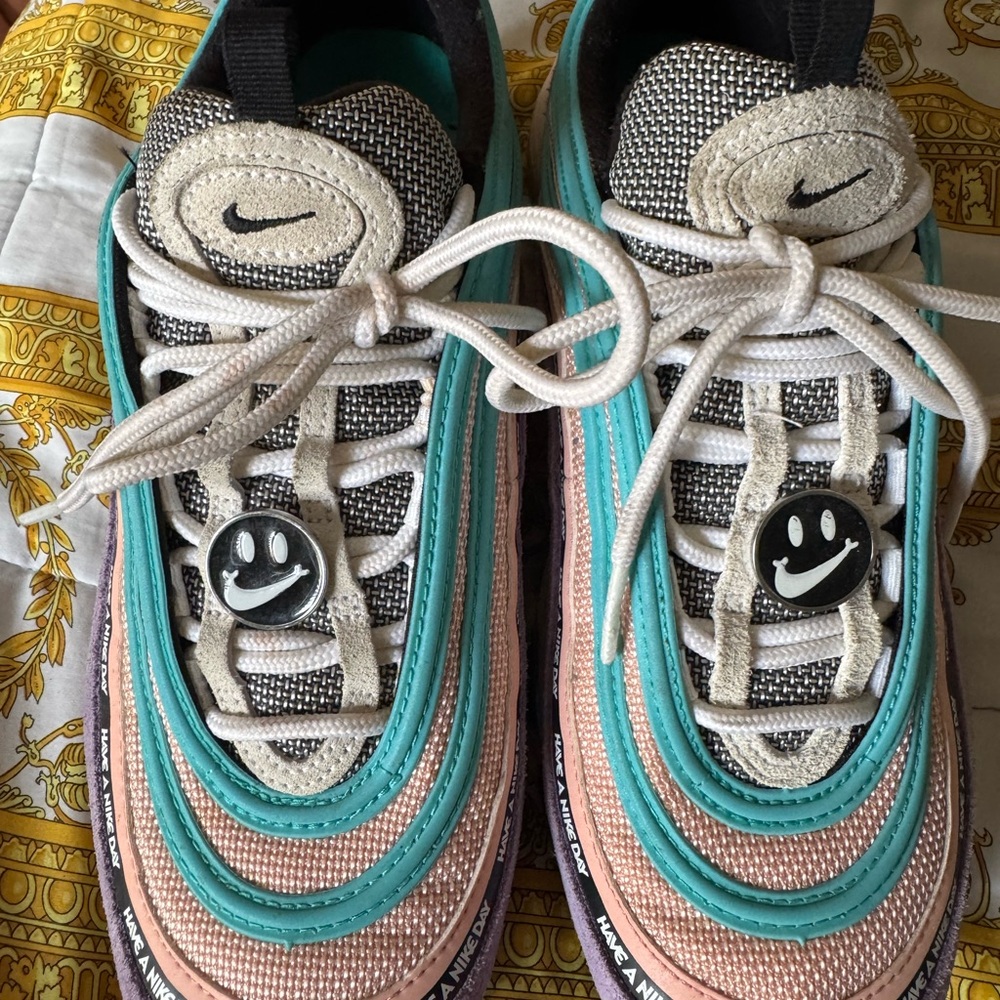 Nike Air Max 97 Teal and Pink Sneakers